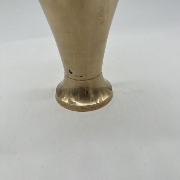 Vintage Handmade In India Solid Brass Vase 11.5" Tall - Picture 8 of 13